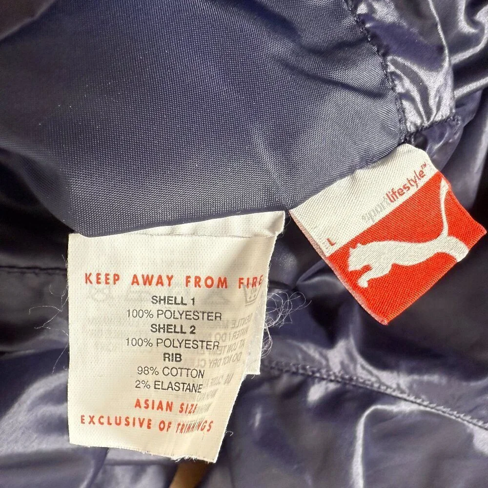 Puma Reversible Light Jacket Navy & Light Gray Size Large